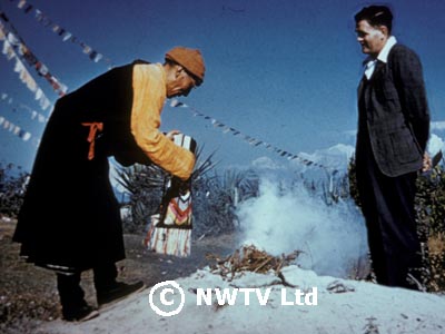 Alan watches the Tibetan New Year ceremony