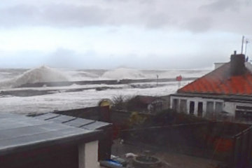 Houses in danger along Rhyl sea front*
