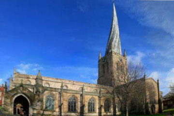 The amazing twisted spire on Chesterfield church*