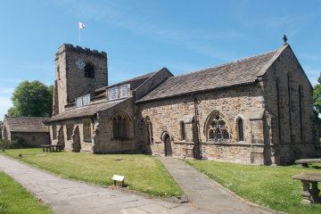 Ribchester parish church of St Wilfrid has skylights in the roof*
