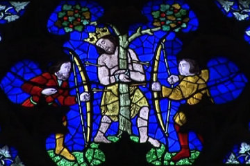 The martyrdom of King Edmund by the Danes