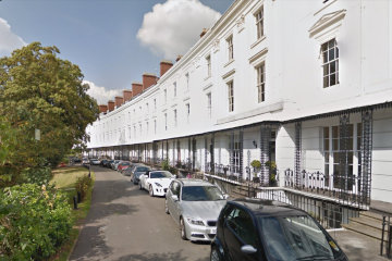 The elegant curve of Lansdowne Crescent is typical of Royal Leamington Spa*