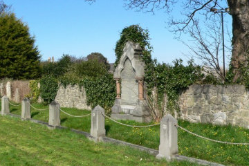 The tombstone which proves Abergele is nearer the sea than ever