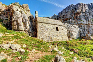 It is quite a scramble to get down to St Govan's chapel