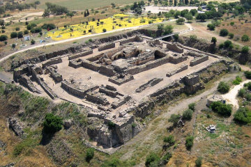 Belvoir, one of the strongest Crusader castles, dominates the ford over the River Jordan.